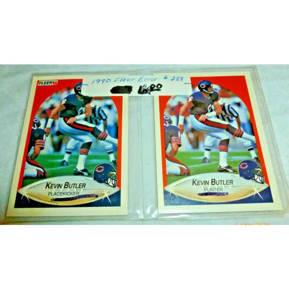 SET 1990 Fleer KEVIN BUTLER‎ Bears 